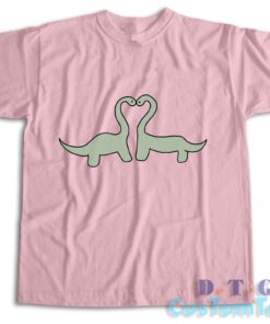 Dinosaurs In Love T-Shirt Color Pink
