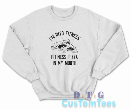 Im Into Fitness Pizza Sweatshirt Color White