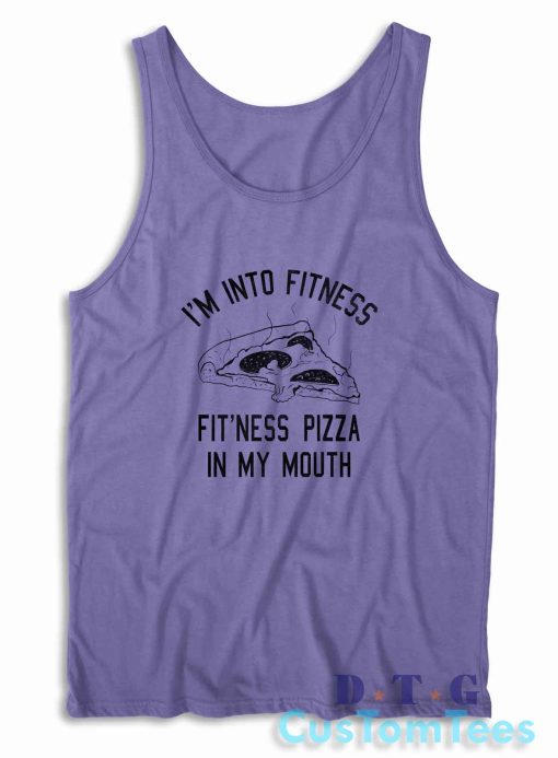 Im Into Fitness Pizza Tank Top Color Purple
