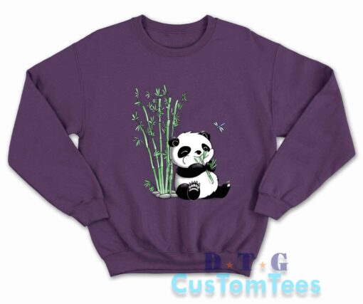 Panda Eating Bamboo Sweatshirt