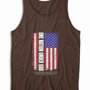 Religious Freedom One Nation Tank Top Color Brown