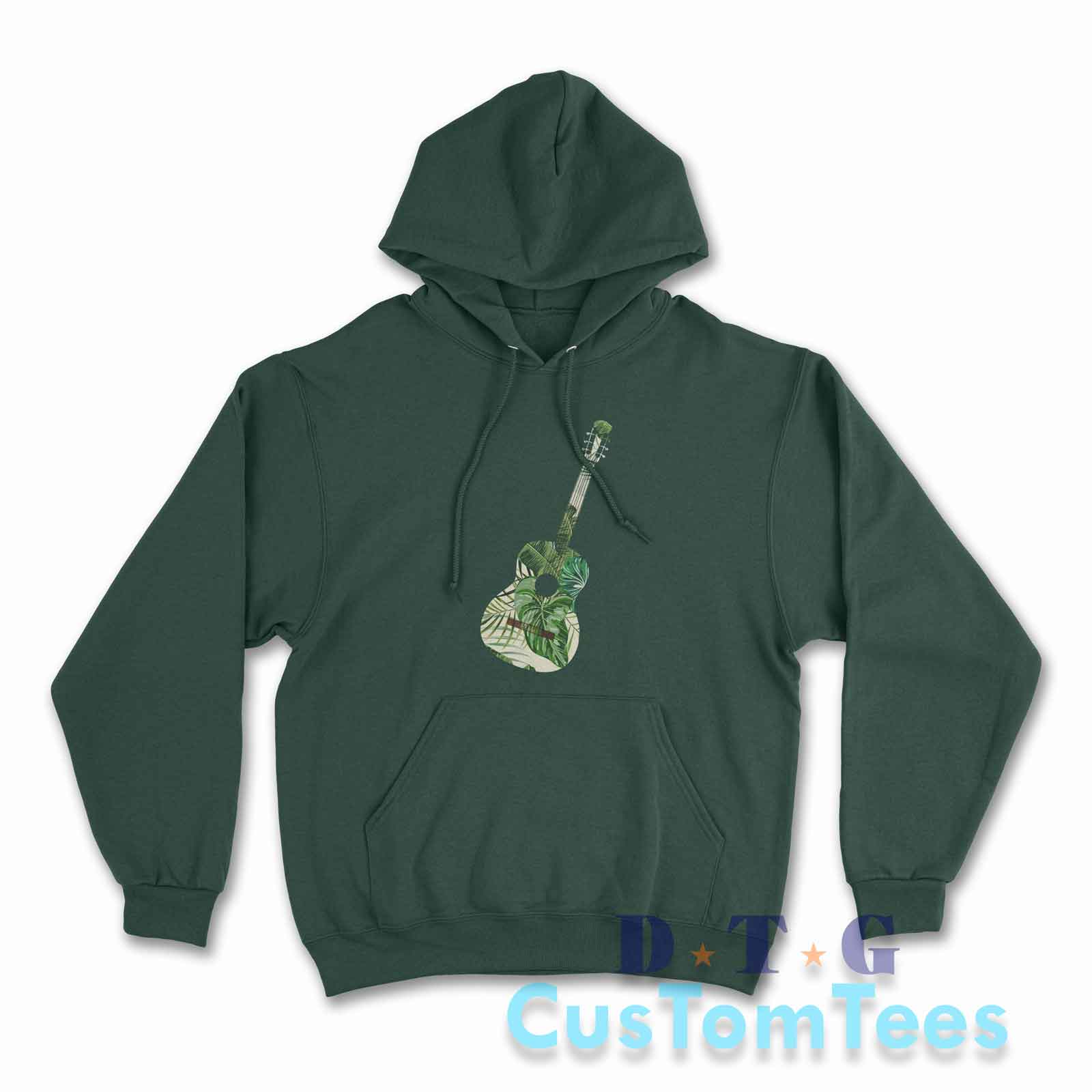 Ukulele Tropical Flower Floral Hoodie