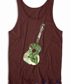 Ukulele Tropical Flower Floral Tank Top