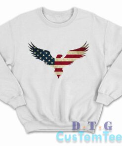 Bald Eagle America Sweatshirt Color White
