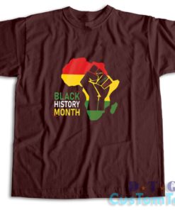 Black History Month T-Shirt Color Maroon