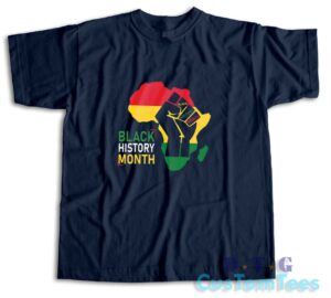 Black History Month T-Shirt Color Navy