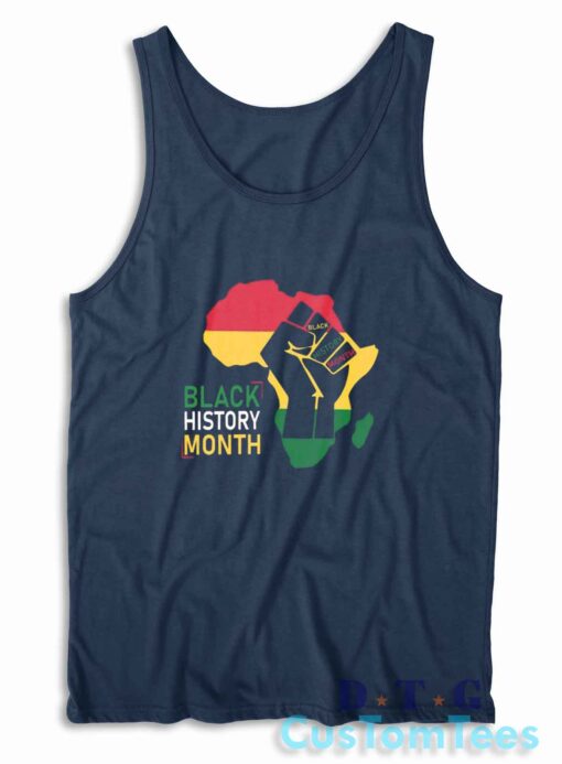 Black History Month Tank Top Color Navy