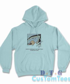 Dog Driver What A Feeling To Be Right Here Hoodie Color Light Blue