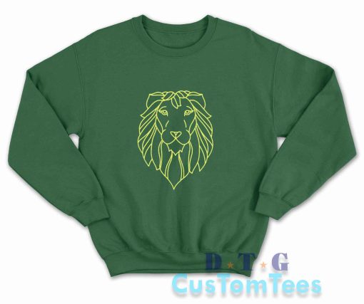 Lion Head Sweatshirt Color Dark Green