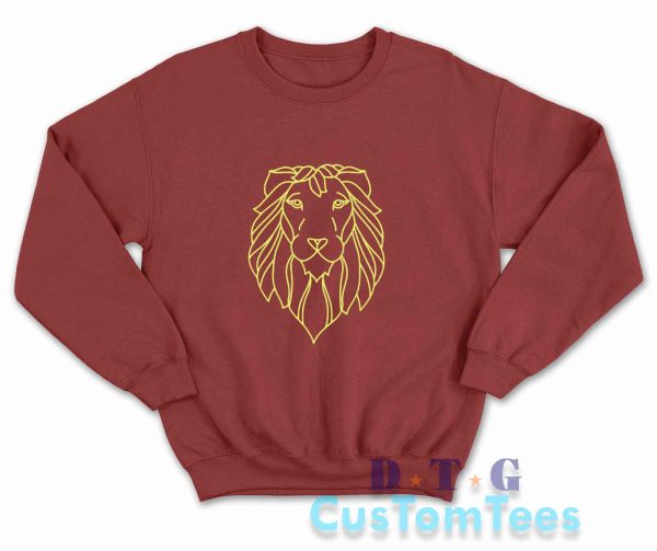 Lion Head Sweatshirt Color Maroon