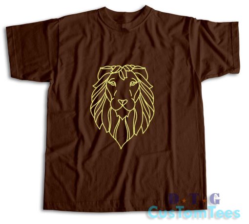 Lion Head T-Shirt Color Brown