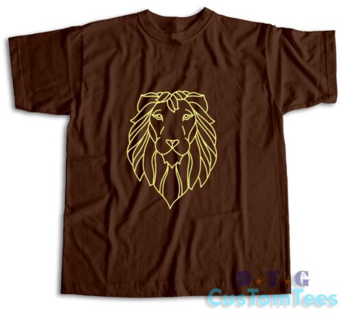 Lion Head T-Shirt Color Brown