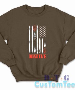 Native American Day Sweatshirt Color Brown
