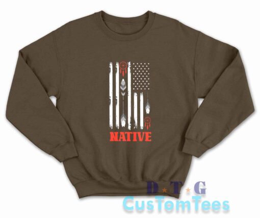 Native American Day Sweatshirt Color Brown