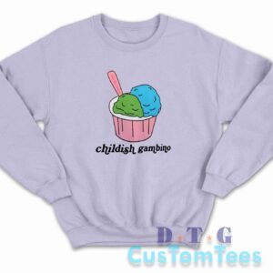 Childish Gambino Ice Cream Sweatshirt Color Light Purple