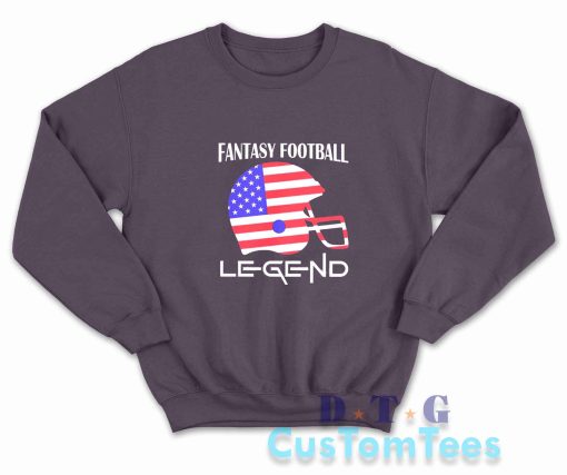 Fantasy Football Legend Sweatshirt Color Dark Purple