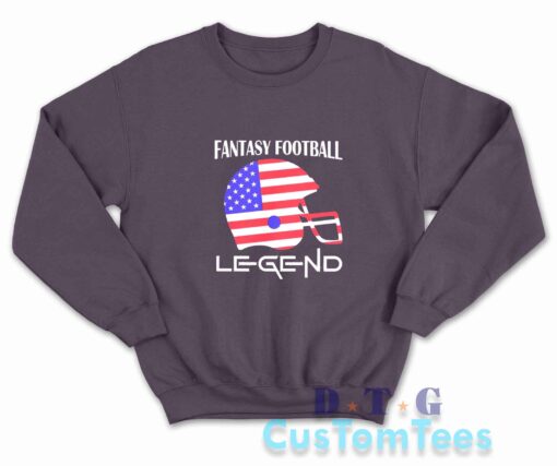 Fantasy Football Legend Sweatshirt Color Dark Purple