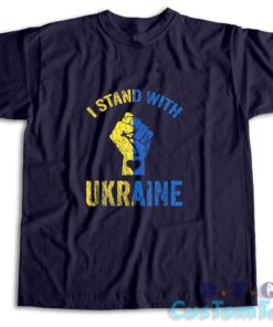 I Stand With Ukraine T-Shirt Color Navy