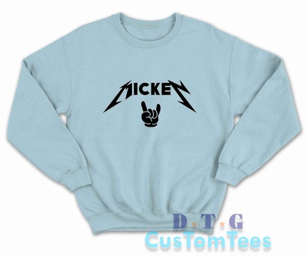 Mickey Metallica Sweatshirt Color Light Blue