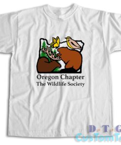 Oregon Chapter The Wildlife Society T-Shirt Color White