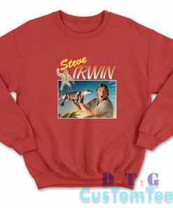Steve Irwin Montage Sweatshirt Color Red