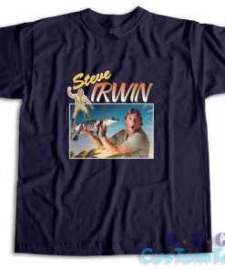 Steve Irwin Montage T-Shirt Color Navy
