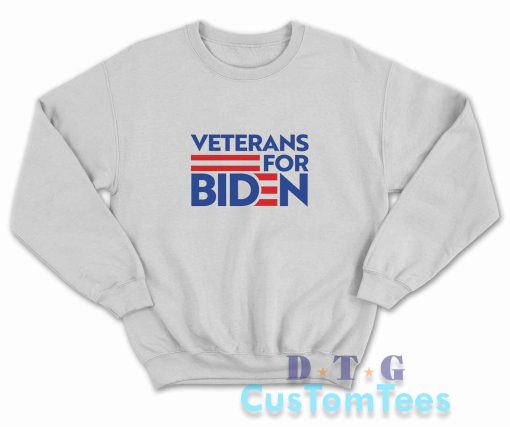 Veterans For Biden Sweatshirt Color Grey