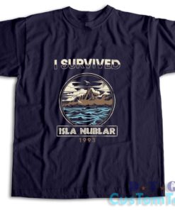 I Survived Isla Nublar 1993 T-Shirt Color Navy