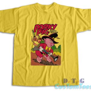 Porky Pig Mighty Hunter T-Shirt Color Yellow