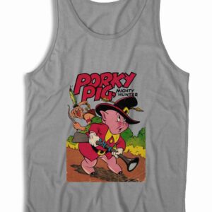 Porky Pig Mighty Hunter Tank Top Color Light Grey