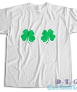 Shamrock Boobs T-Shirt Color White