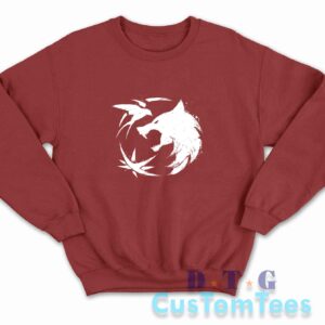 The Witcher Wolf Sweatshirt Color Maroon