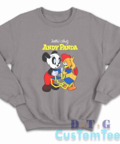 Walter Lantz Andy Panda Sweatshirt Color Light Grey