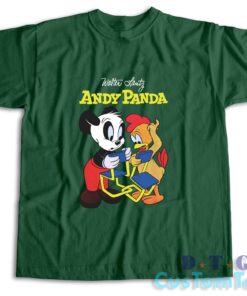 Walter Lantz Andy Panda T-Shirt Color Dark Green