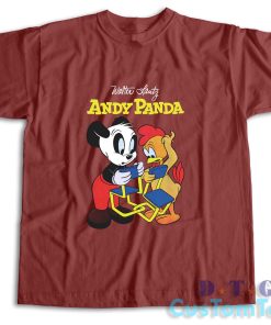 Walter Lantz Andy Panda T-Shirt Color Maroon