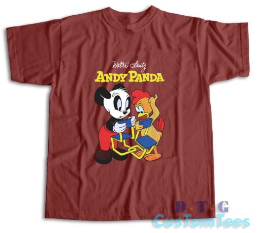 Walter Lantz Andy Panda T-Shirt Color Maroon