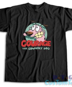 Courage The Cowardly Dog T-Shirt Color Black