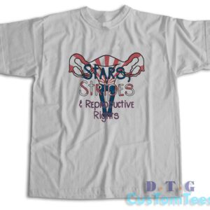 Stars Stripes Reproductive Rights T-Shirt Color Light Grey