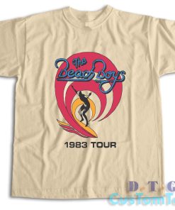 The Beach Boys 1983 Tour T-Shirt Color Cream