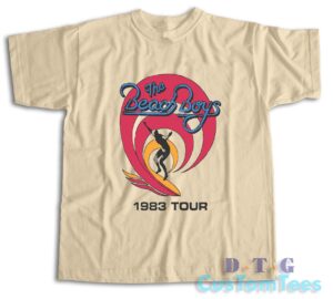The Beach Boys 1983 Tour T-Shirt Color Cream
