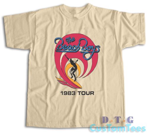 The Beach Boys 1983 Tour T-Shirt Color Cream