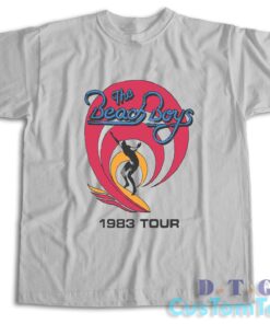 The Beach Boys 1983 Tour T-Shirt Color Light Grey