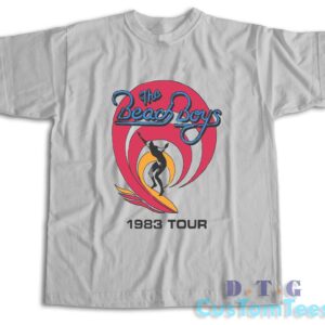 The Beach Boys 1983 Tour T-Shirt Color Light Grey