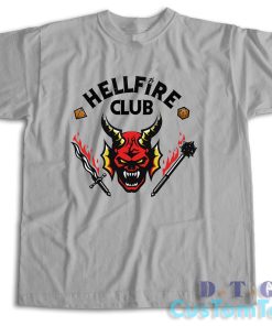 Hellfire Club Stranger Things T-Shirt Color Grey
