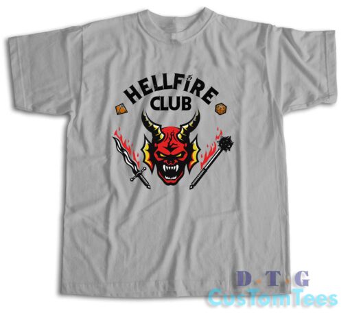 Hellfire Club Stranger Things T-Shirt Color Grey