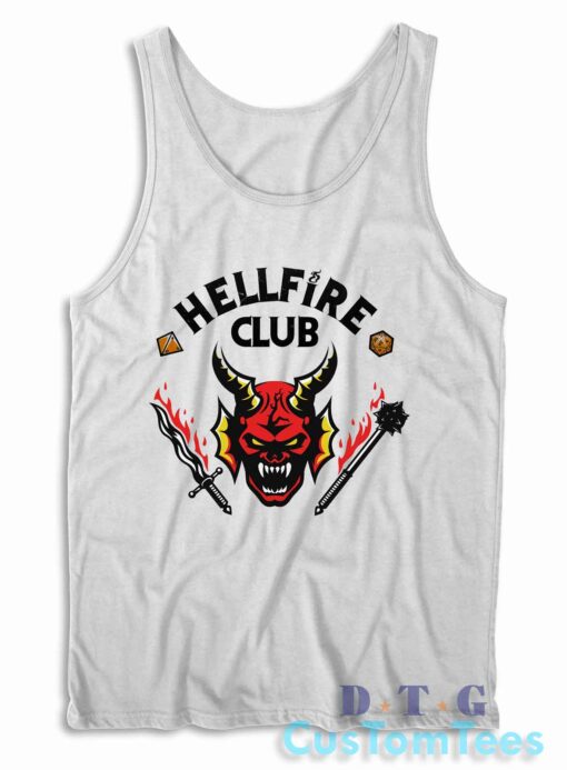 Hellfire Club Stranger Things Tank Top Color White