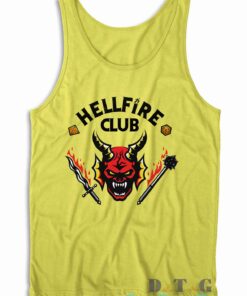 Hellfire Club Stranger Things Tank Top Color Yellow