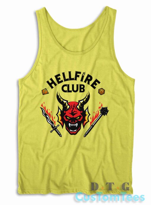 Hellfire Club Stranger Things Tank Top Color Yellow