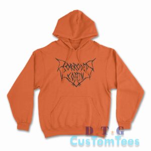 Corroded Coffin Hoodie Color Orange