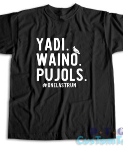 Yadi Waino Pujols T-Shirt Color Black